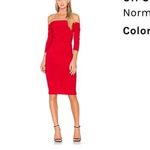 Norma Kamala off shoulder shirted waist dress